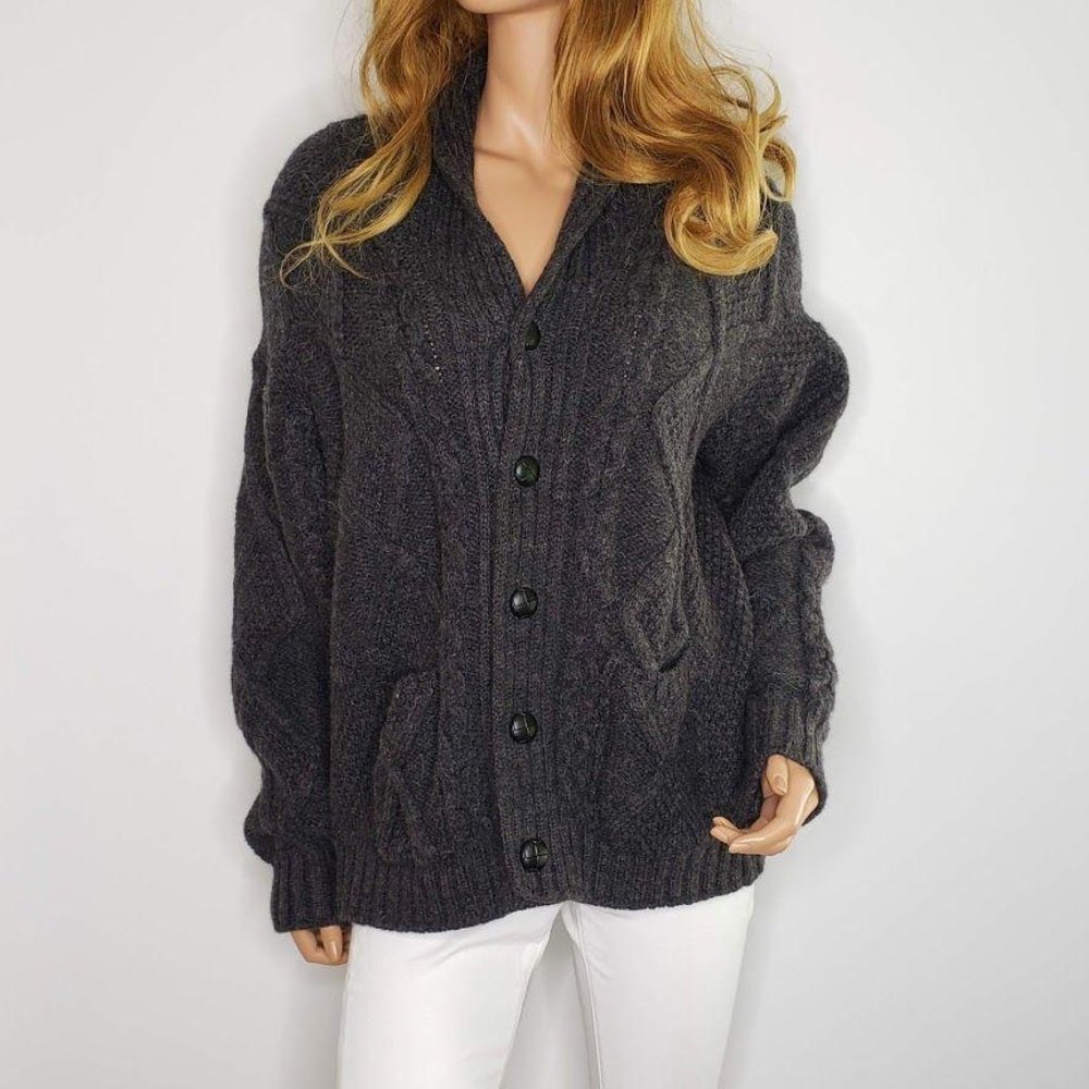 Aran Crafts Merino Wool Ireland Cardigan Sweater